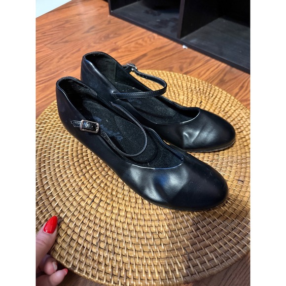 Capezio Shoes - Capezio Black Leather Mary Jane Character Dance Shoes Block Heel Women Stage